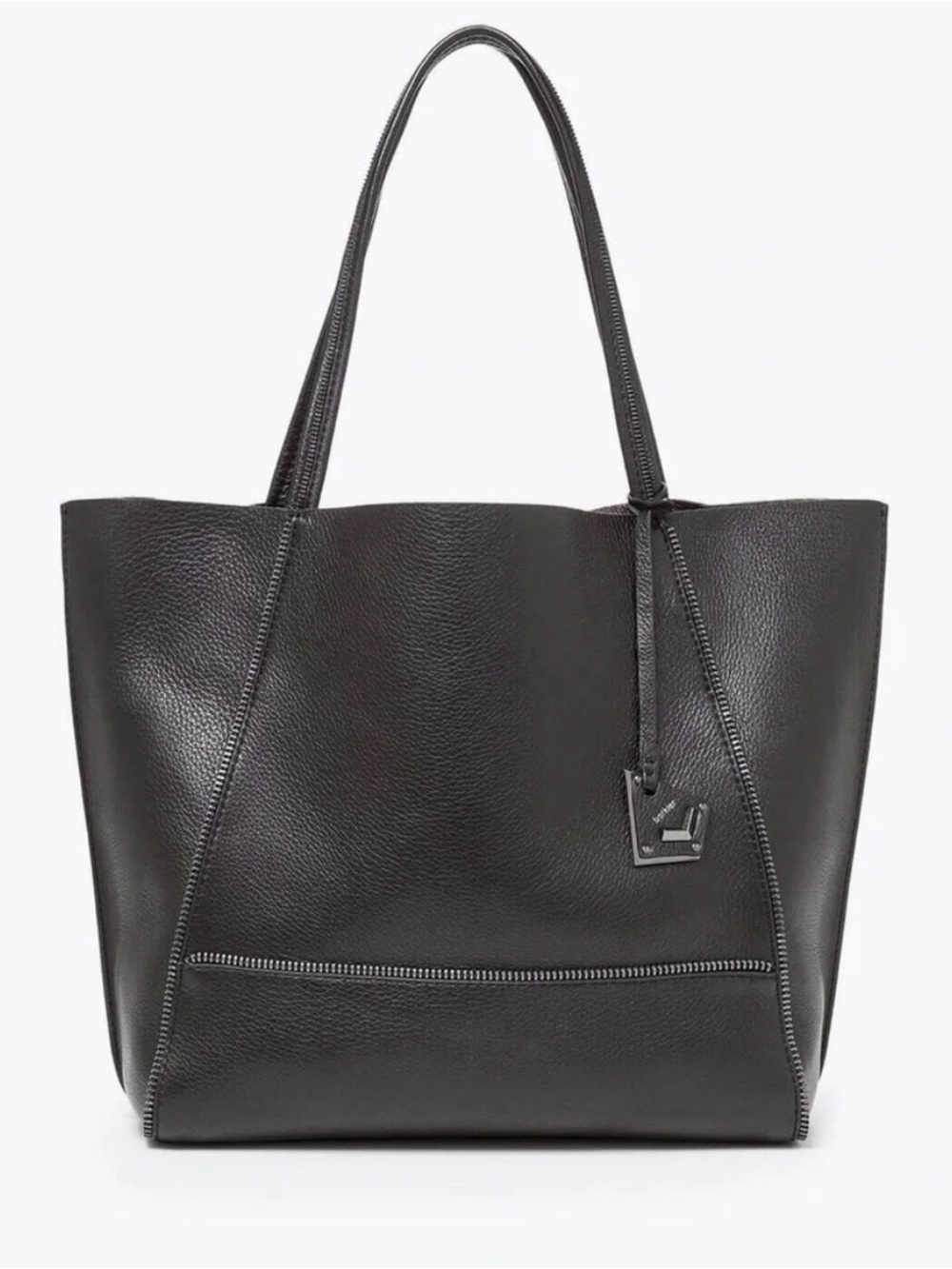 Botkier SoHo Pebbled Leather Black Tote Bag